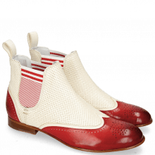Ankle boots Sally 19 Vegas Ruby White Perfo