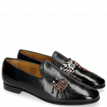 Loafers Scarlett 8 Black Patch Dragon Fly Bug