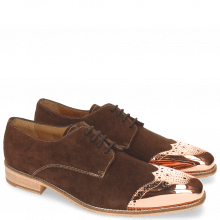 Derby shoes Lance 1 MTC Suede Pattini Dark Brown LS Raw