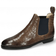 Ankle boots Susan 10 Crock Stone Elastic Navy Lining