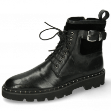 Ankle boots Susan 66 Nappa Black Velluto Sword Buckle