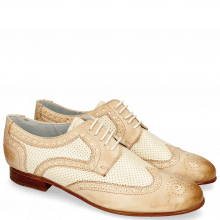 Derby shoes Sally 66 Vegas Rose Perfo White