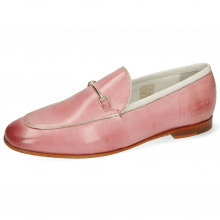 Loafers Scarlett 47 Venice Pisa Rosa Nappa White Trim Gold