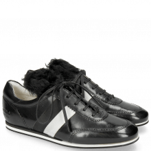 Sneakers Pearl 2 Black Lycra Fur Saderkan Silver