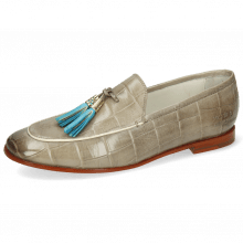 Loafers Scarlett 3 Vegas Turtle Light Grey Tassel Turquoise