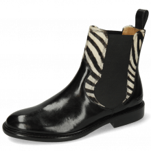 Ankle boots Sally 113 Imola Black Hairon Young Zebra Black White