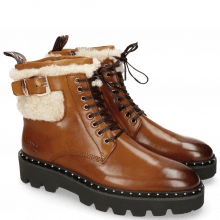 Ankle boots Susan 66 Wood Sherling Beige Sword Buckle