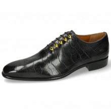 Oxford shoes Lance 28 Big Croco London Fog Eyelet Fluo Yellow