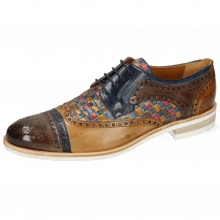 Derby shoes Henry 7 Stone Marine Sabbia Woven Multi