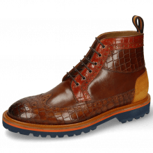 Ankle boots Matthew 9 Crock Mid Brown Winter Orange Suede Pattini