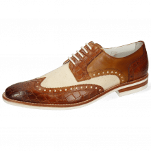 Derby shoes Barry 1 Vegas Crock Tan Canvas Off White