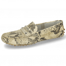Loafers Caroline 1 Snake Print Platin Natural Thread