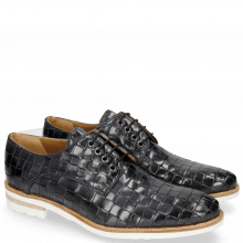 Derby shoes Brad 7 Woven Navy Lining Rich Tan