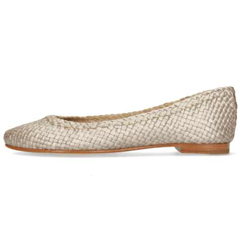 gold ballet pumps