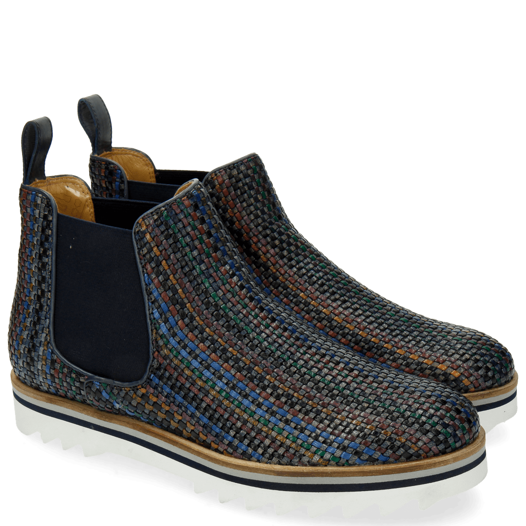 Bottines Sally 25 Woven Harrisburg Blue