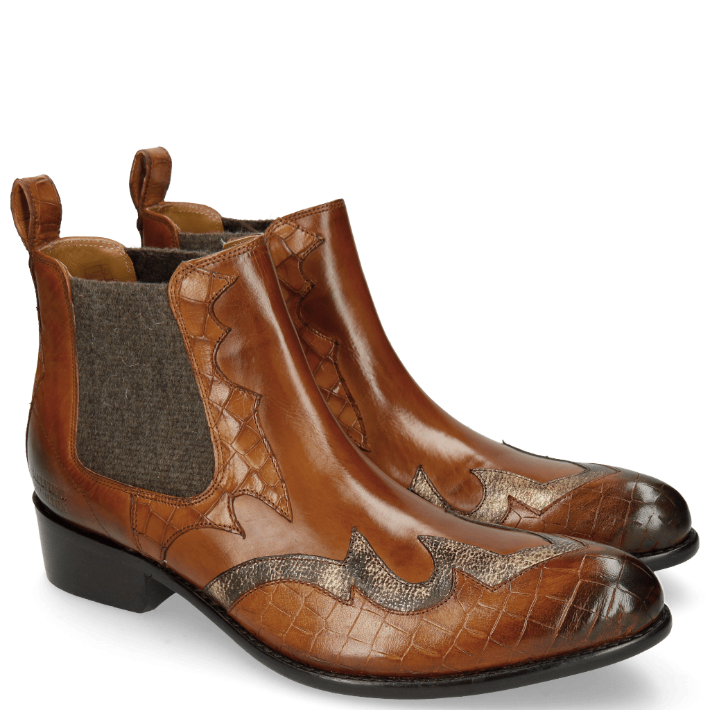 Bottines Hugo 2 Crock Wood Varadeo Cognac