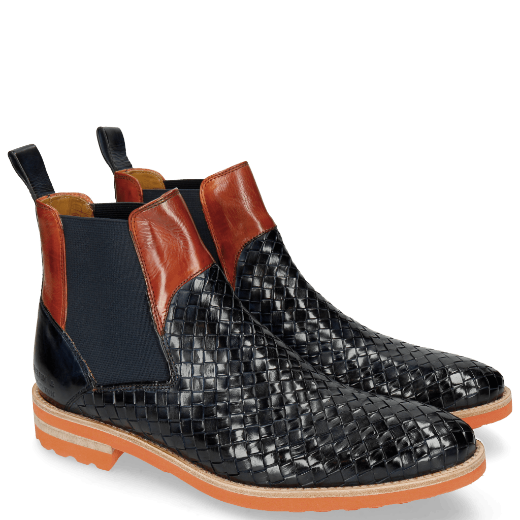 Bottines Brad 9 Woven Navy Orange Aspen Orange