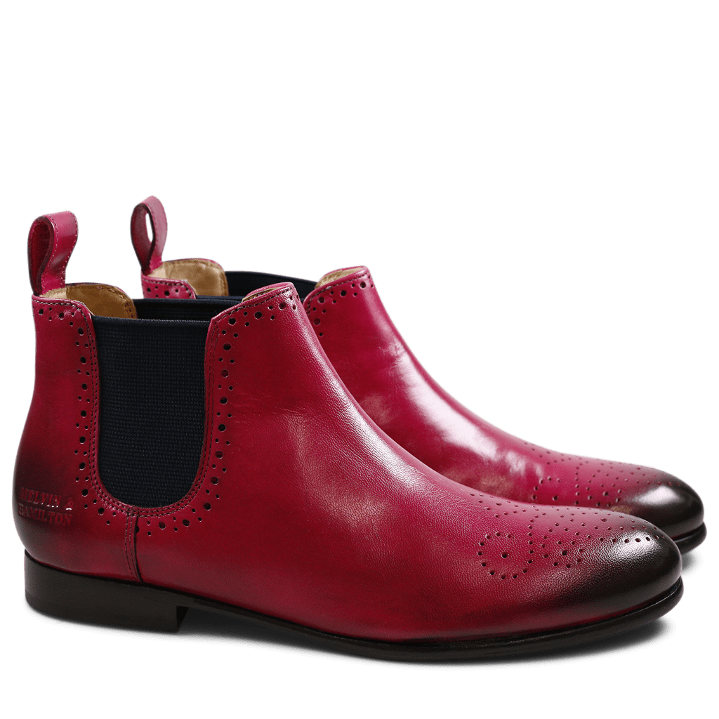 Bottines Sally 16 Salerno Dark Pink Elastic Navy HRS