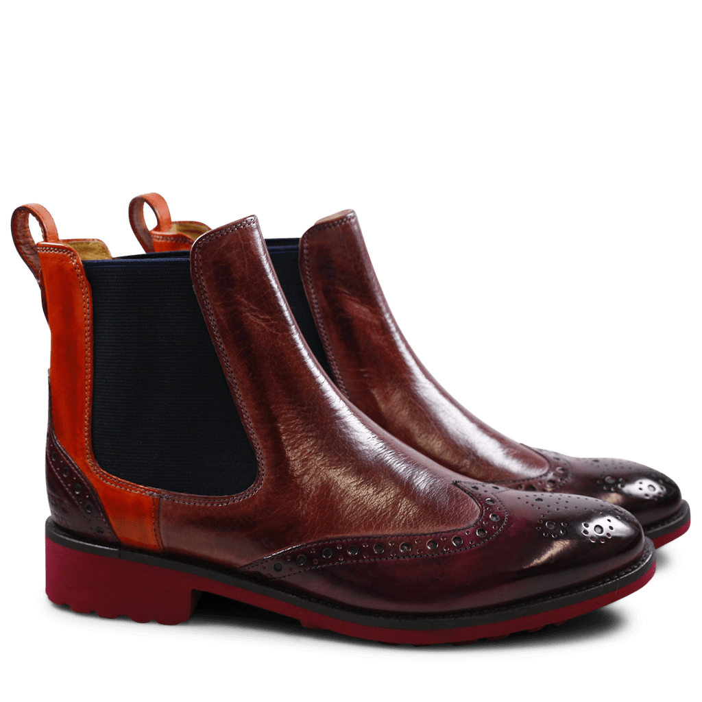 Bottines Amelie 5 Violet Burgundy Winter Orange Elastic Navy