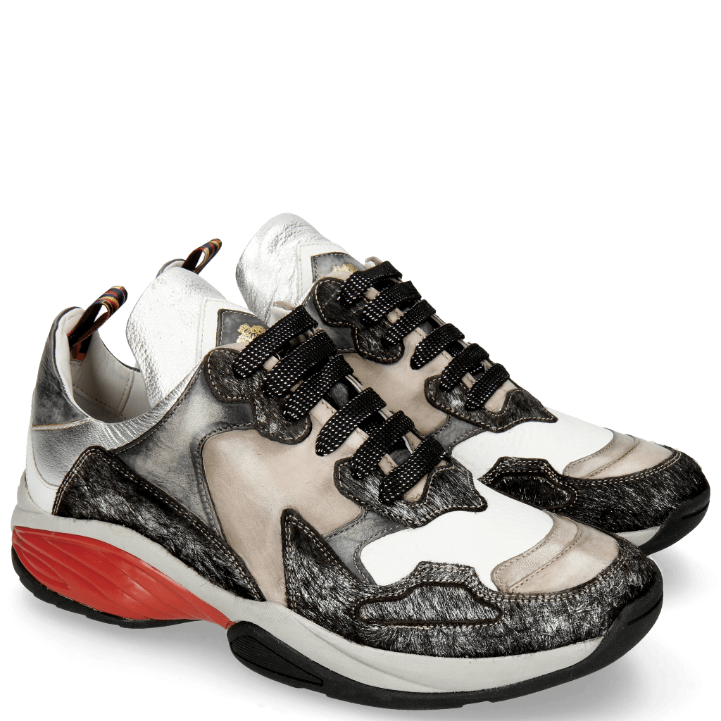 Sneakers Flo 1 Hairon Silver Stone Milled White Black Cherso
