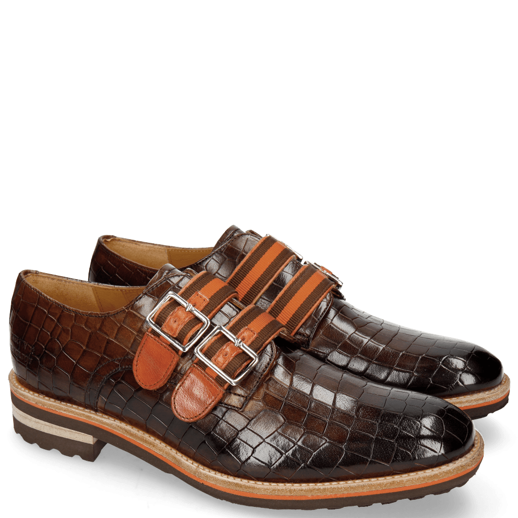 Monks Eddy 26 Crock Mid Brown Strap Brown Orange