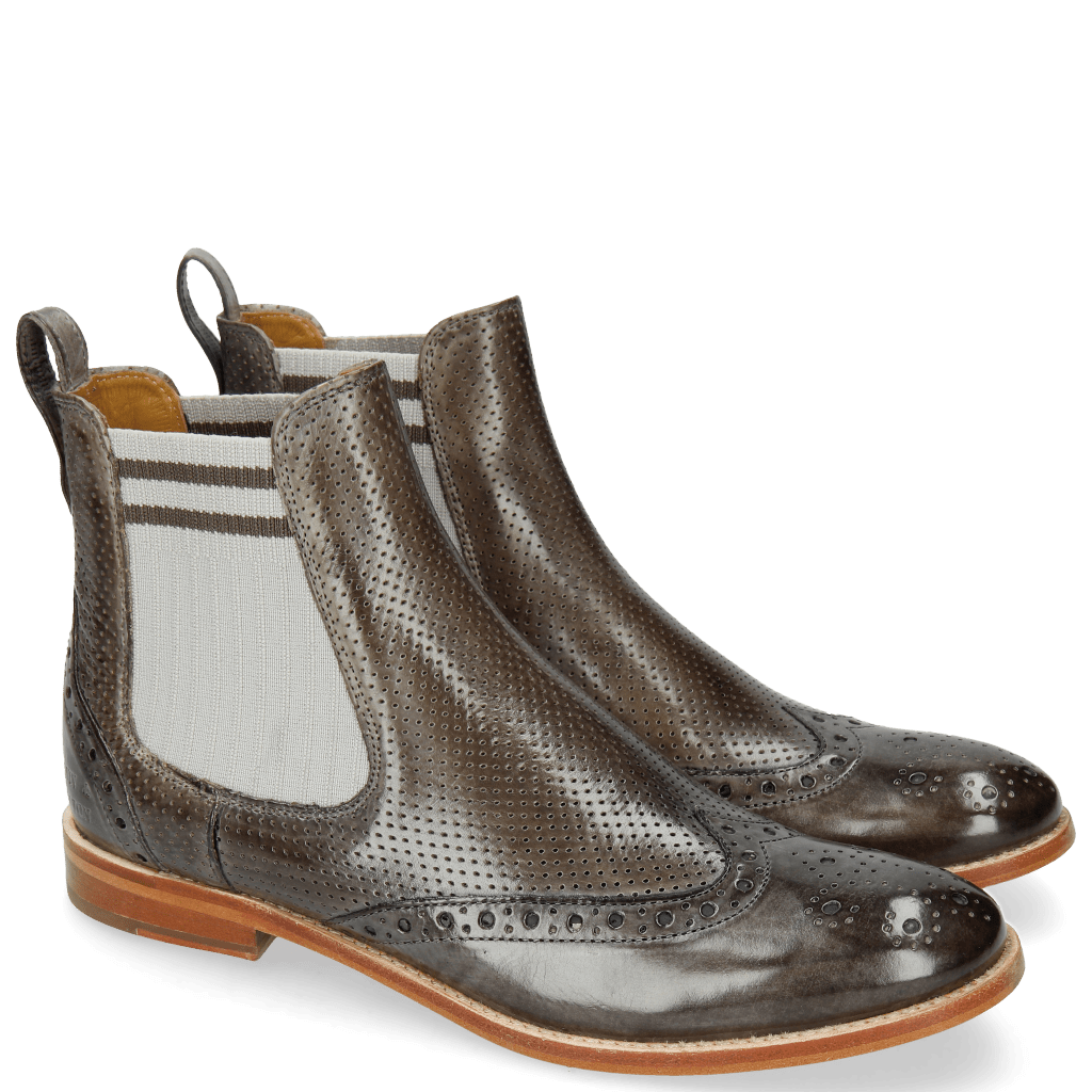 Bottines Amelie 5 Perfo Grigio Elastic 566