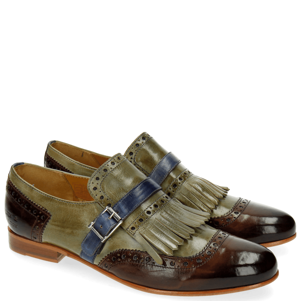 Monks Selina 2 Mid Brown Clear Water Moroccan Blue