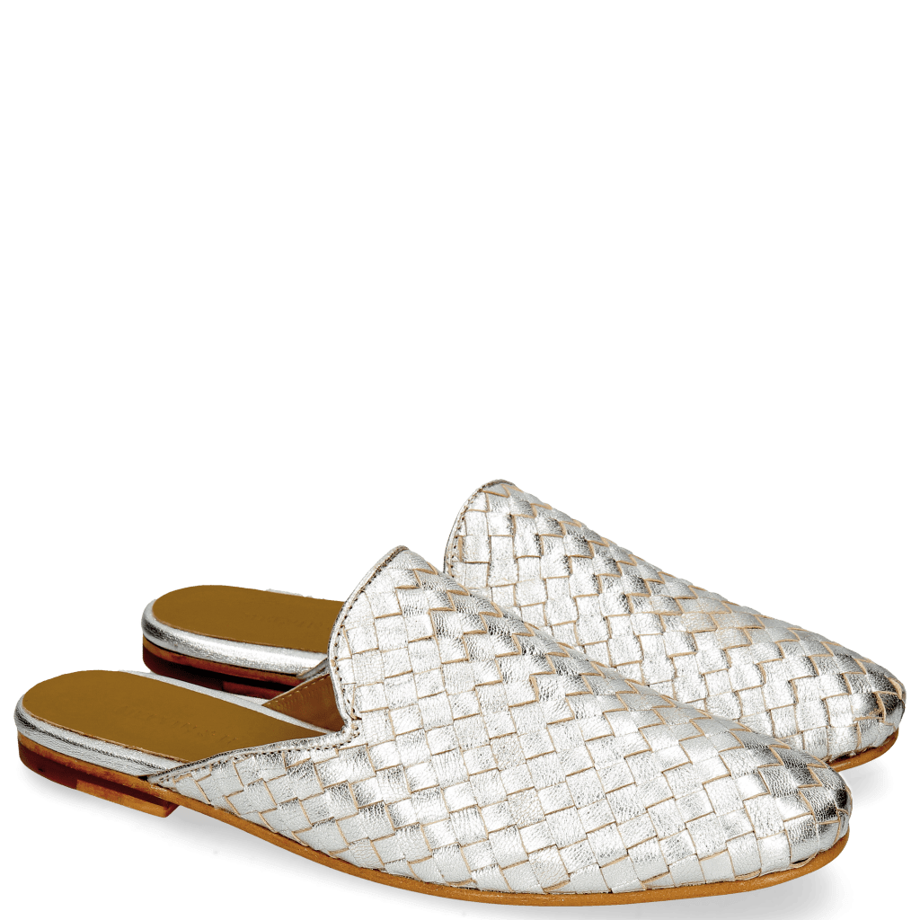 Mules Mandy 2 Woven Cherso Silver