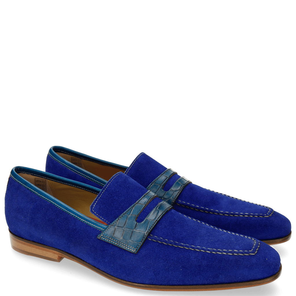 Mocassins Lance 25 Suede Pattini Croco Chine