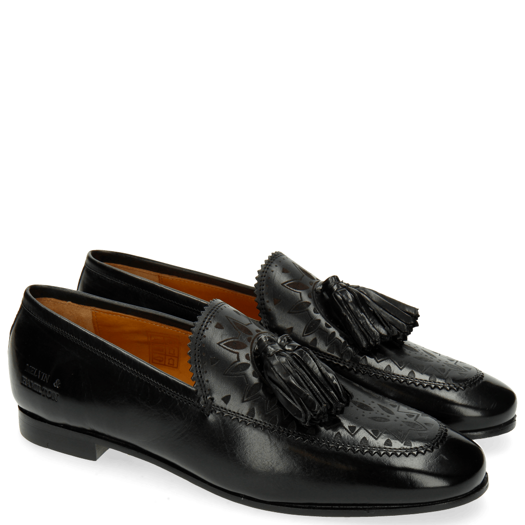 Mocassins Scarlett 15 Black Lasercut
