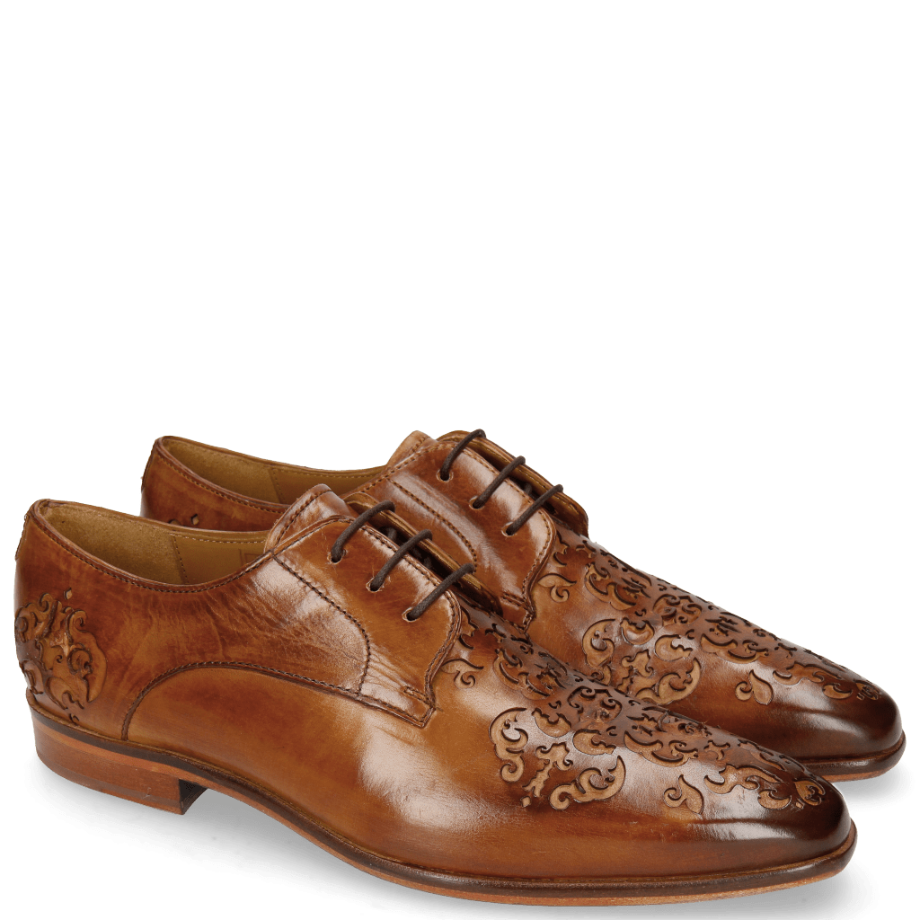 Derbies Emma 7 Tan Lasercut Ethnic