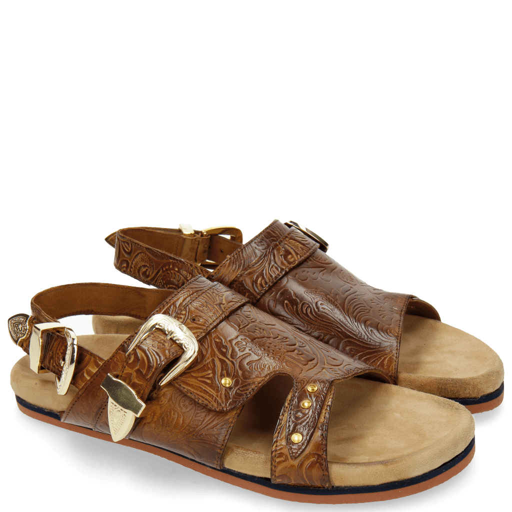 Sandales Helen 2 Floral Print Tan Buckle