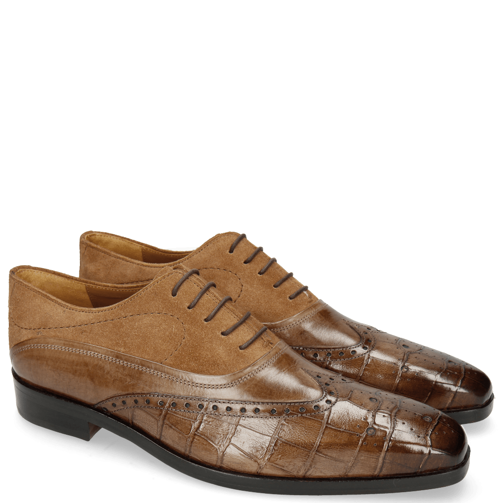 Richelieu Lewis 4 Big Croco New Taupe