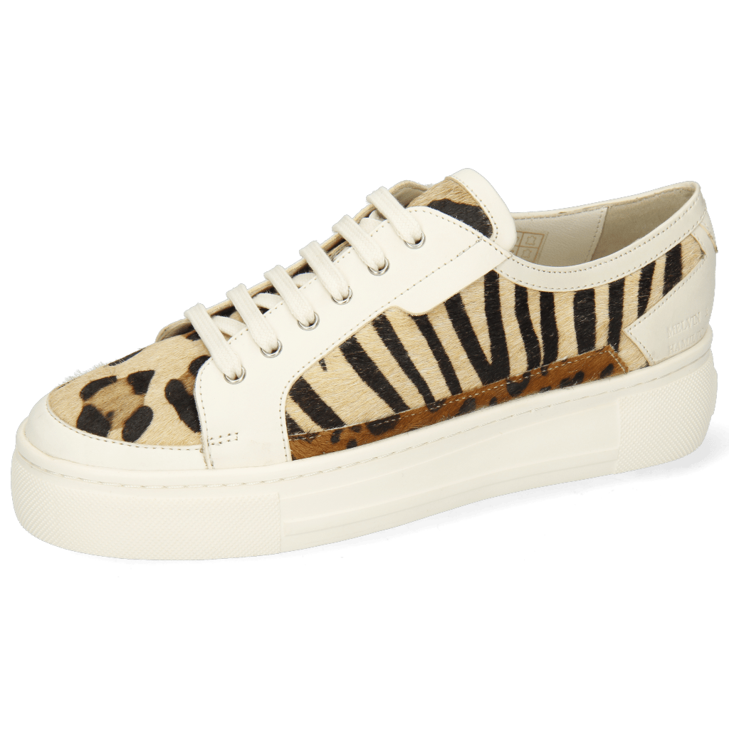Sneakers Amber 2 Flex White Hairon Tanzania Zebra Leo
