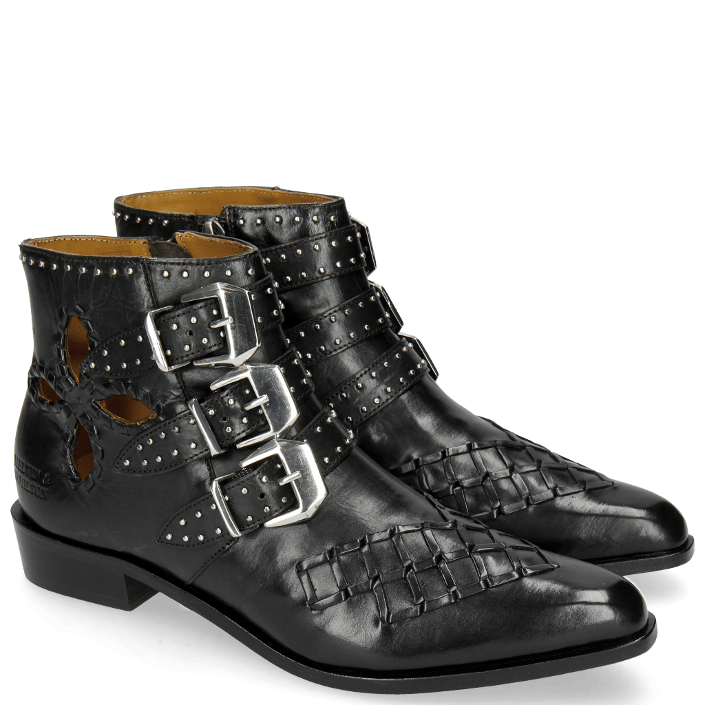 Bottines Marlin 28 Black Rivets Nickle