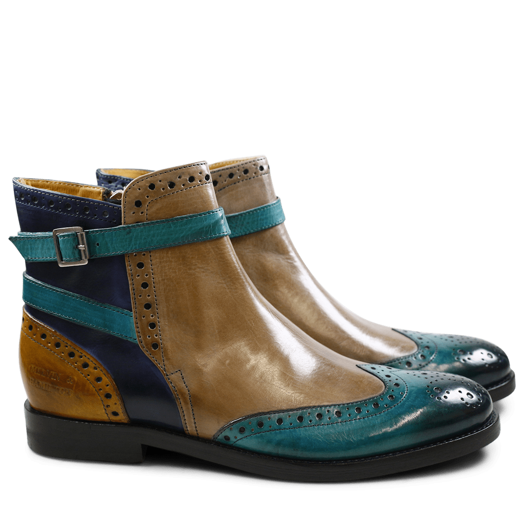 Bottines Amelie 11 Turquoise Smog Navy Sun Strap Turquoise LS