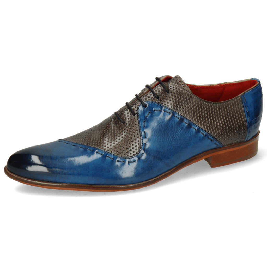 Richelieu Toni 18 Mid Blue Perfo Grigio Lining