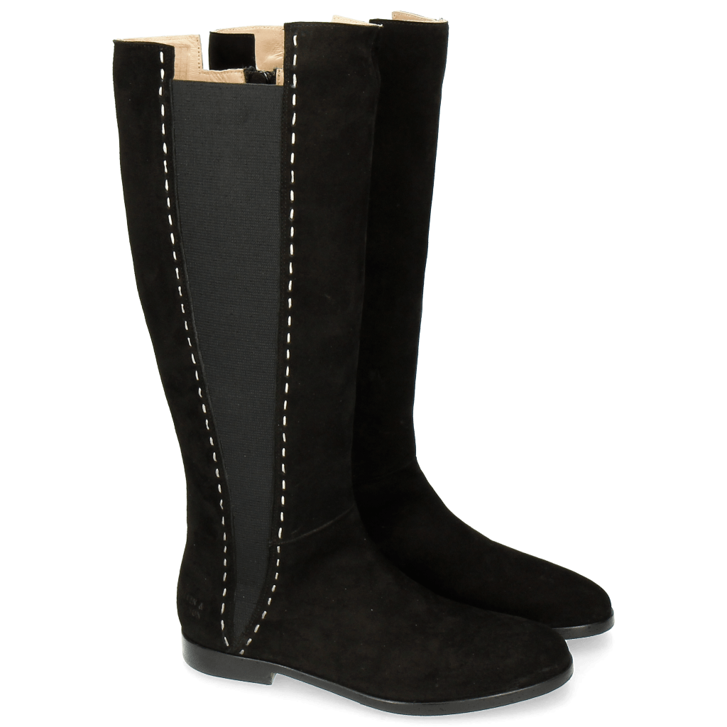 Bottes Susan 31 Suede Black HS Beige Elastic Black HRS