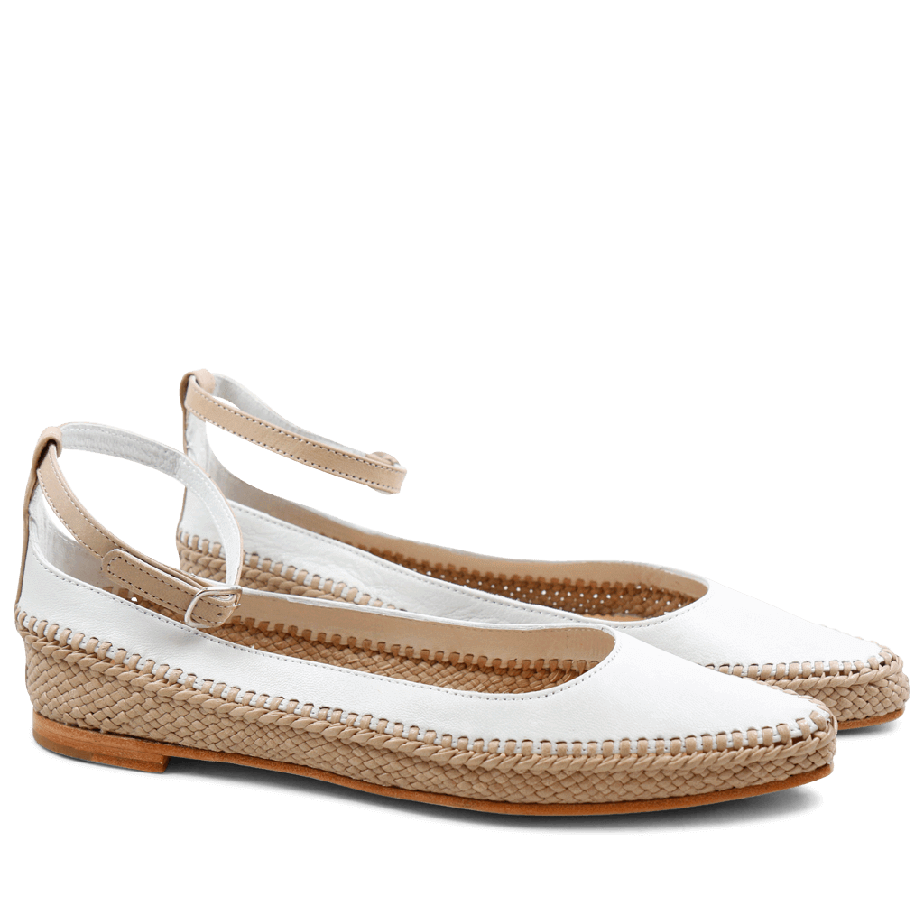 Ballerines Joolie 1 Crust White Woven Lila LS