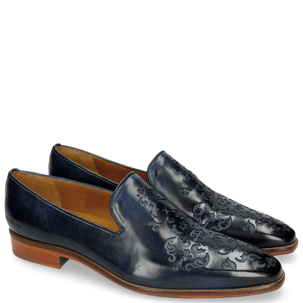 Loafers Emma 9 Marine Lasercut Ethnic