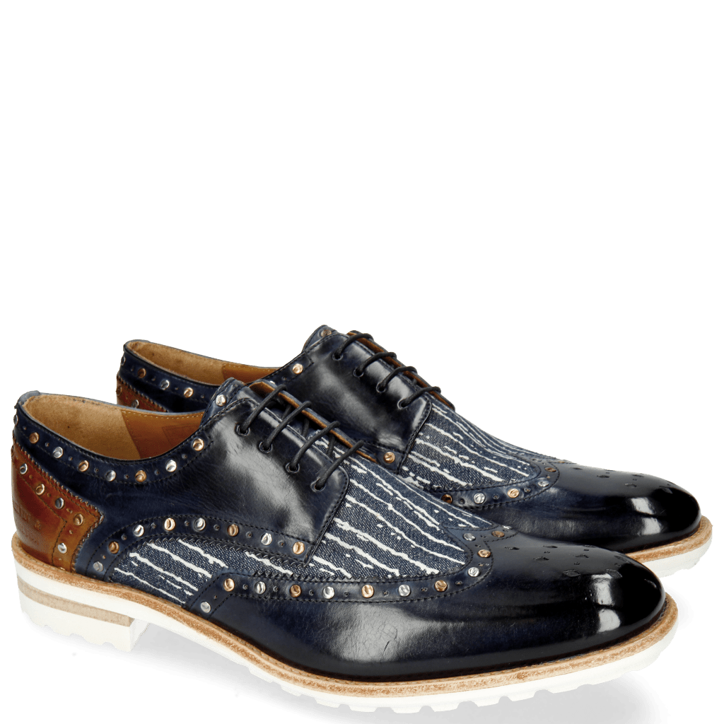 Derby schoenen Eddy 27 Navy Denim Lines