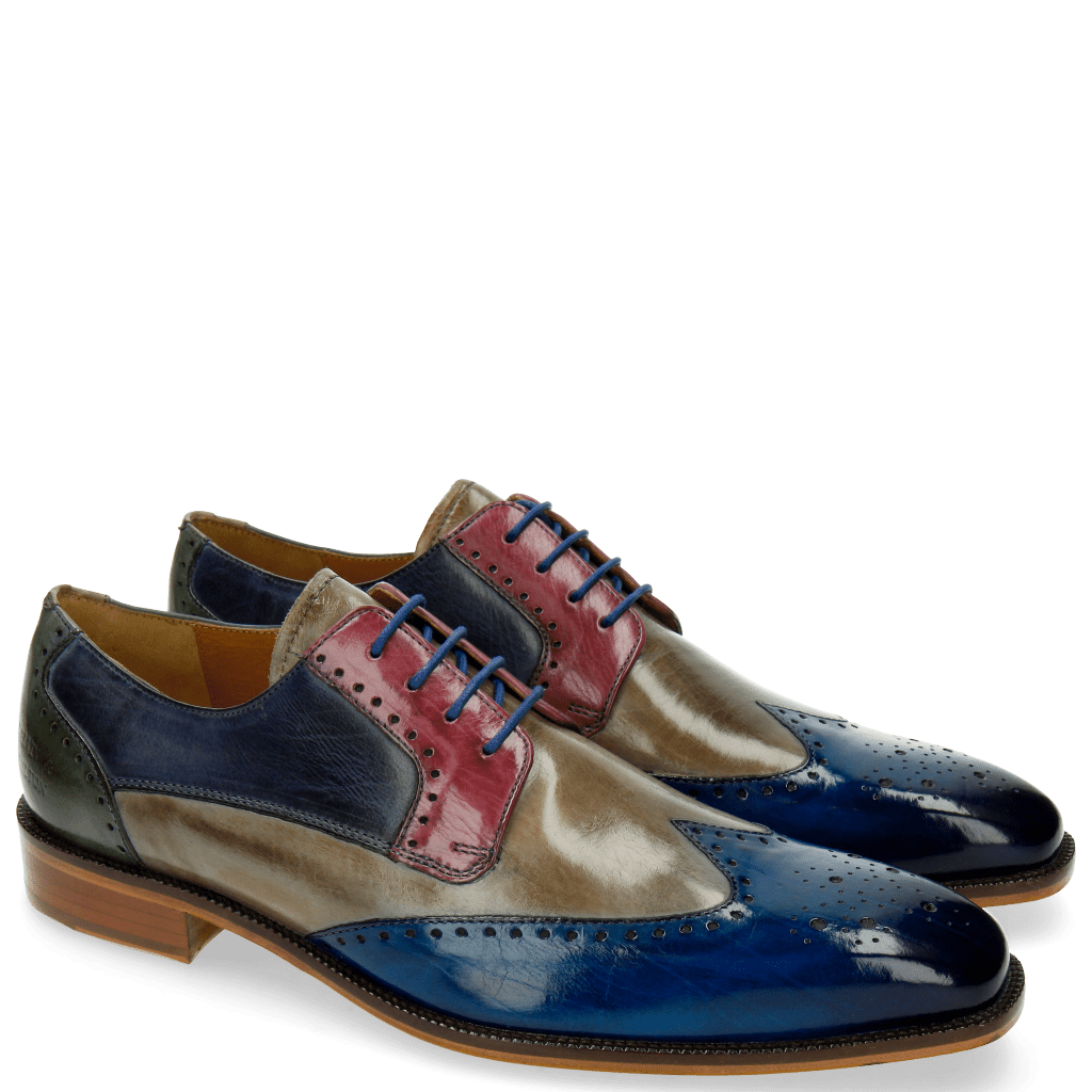 Derby schoenen Jeff 14 Bluette Morning Grey Lilac Moroccan Blue Clear Water