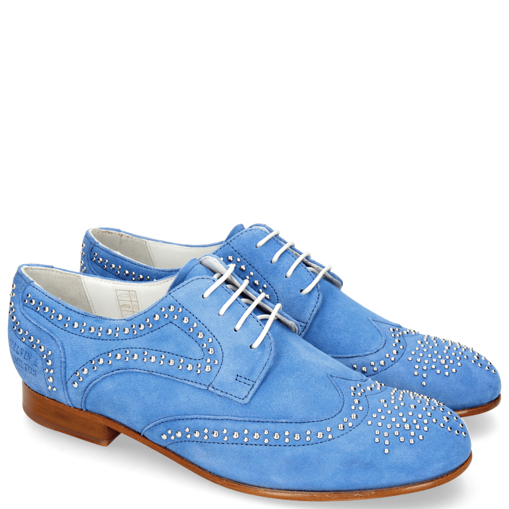 Derby schoenen Sally 53 Parma Suede Green Blue