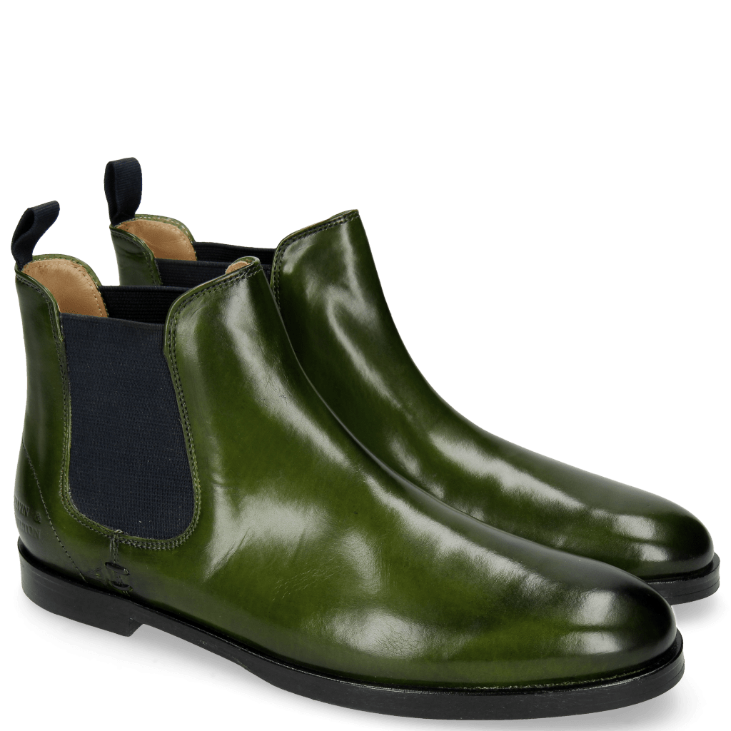 Enkellaarzen Susan 10 Ultra Green Elastic Navy