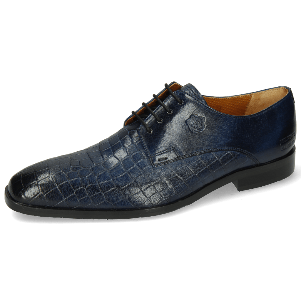 Derby schoenen Greg 4 Venice Crock Navy Textile