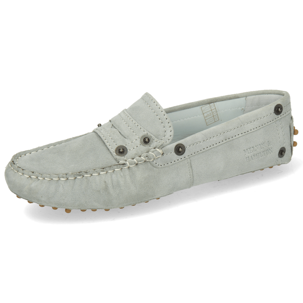 Loafers Caroline 1 Goat Suede Sky Dots
