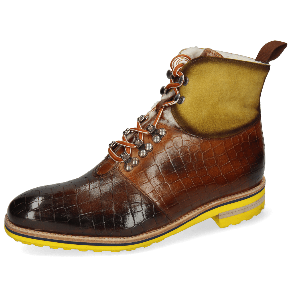 Enkellaarzen Tom 24 Crock Mid Brown Suede Pattini Mastic