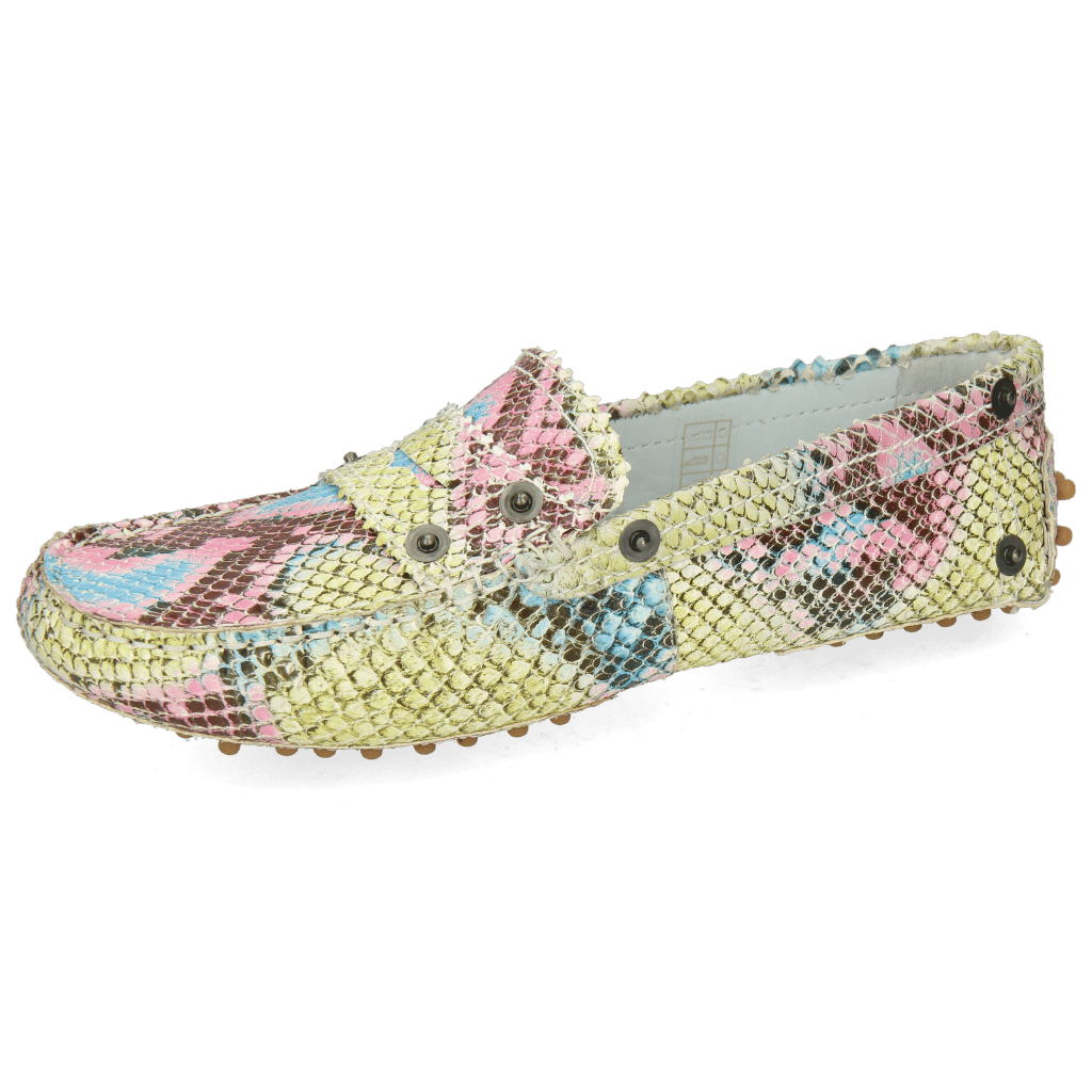 Loafers Caroline 1 Snake Scale Fuxia Dots
