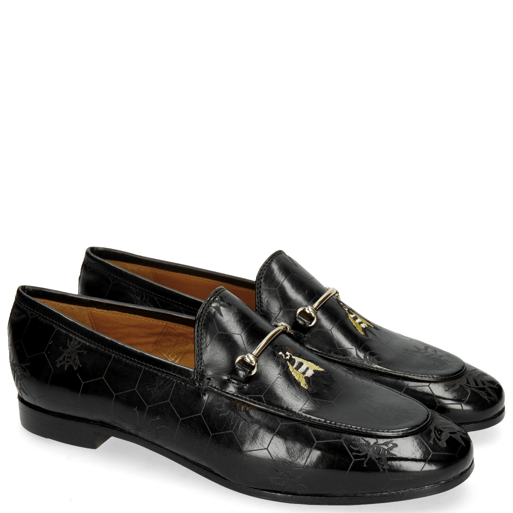 Loafers Scarlett 1 Black Lasercut Bee
