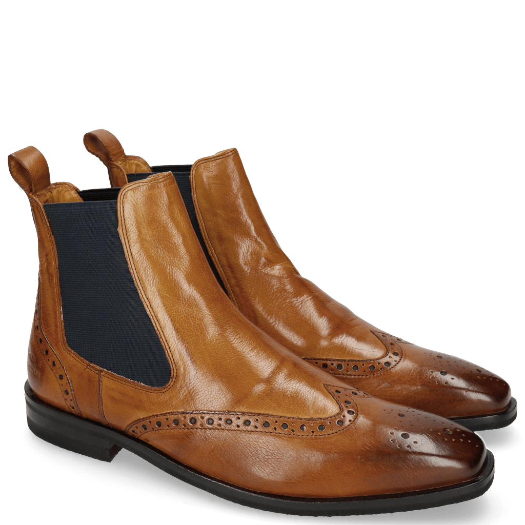 Enkellaarzen Alex 9 Remo Tan Elastic Navy Modica Navy